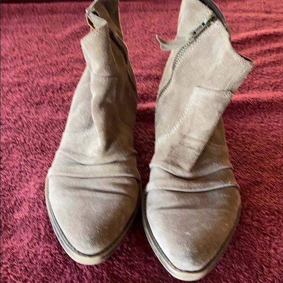 9 West 6M Taupe Suede Booties - Picture 2 of 2